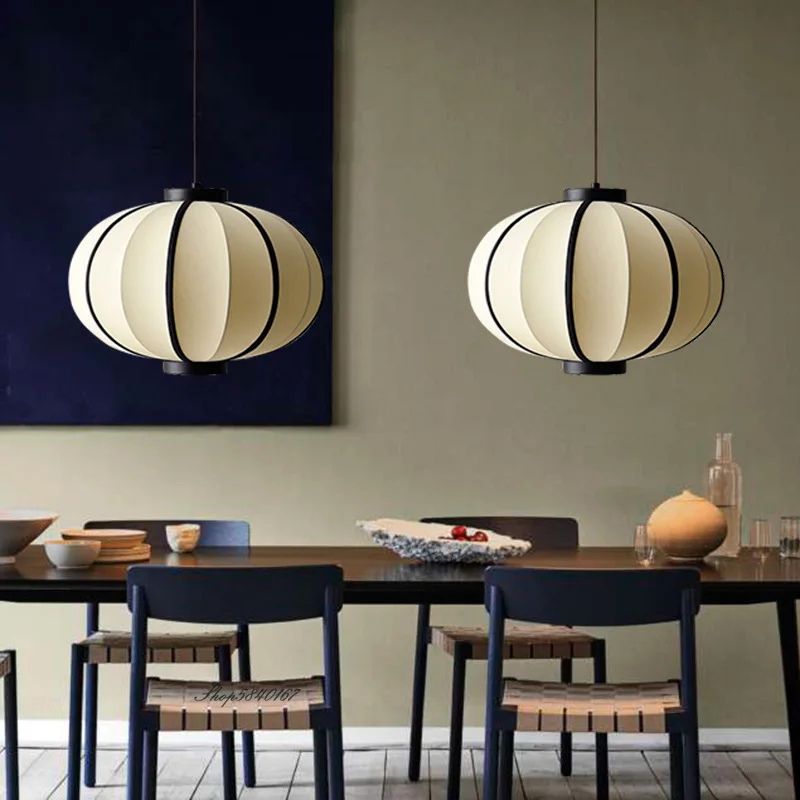 nordic designer tecido pano luz pendente hanglamp simples luminaria de cozinha sala de estar e sala de jantar decoracao da lampada pendurada novo 01