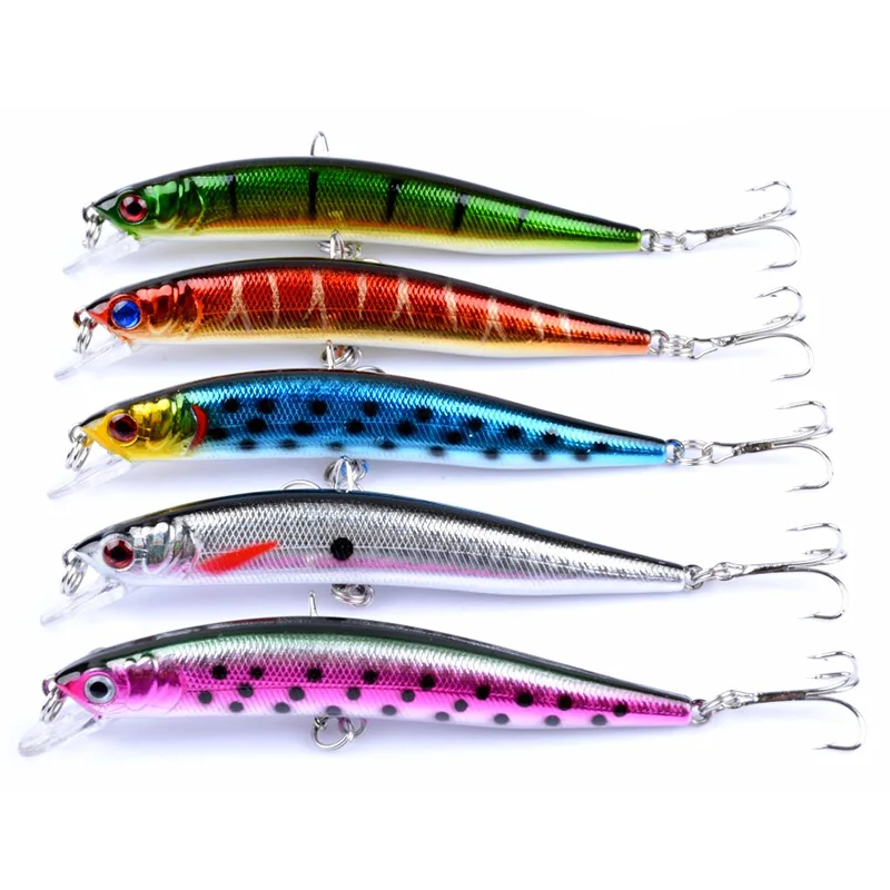 1PC Floating Minnow Wobbler Fishing Lure 10cm 8.5g Isca Plastic Artificial Hard Bait Swimbait Crankbait Bass Treble Hooks Tackle
