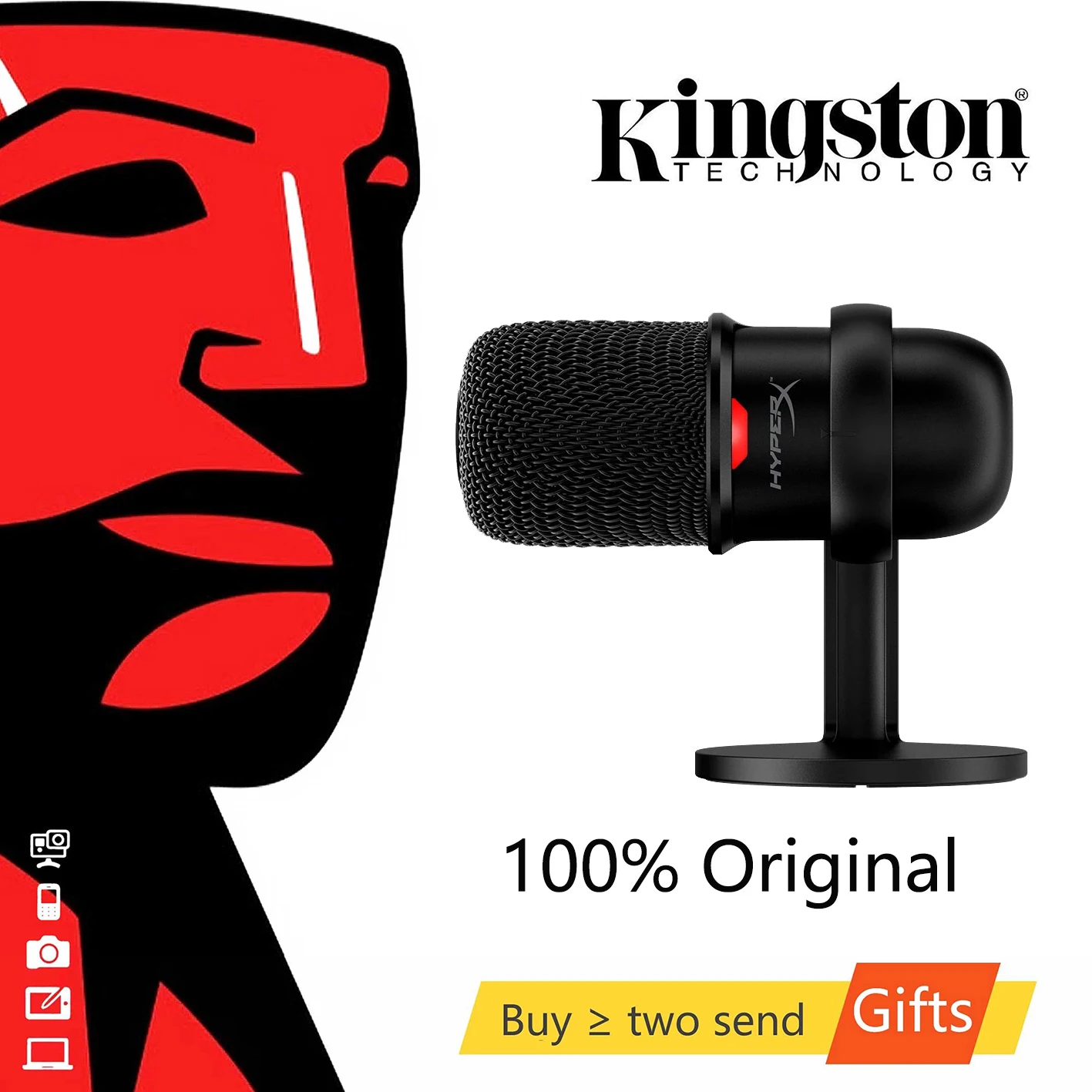 Kingston HyperX SoloCast mini Microphone Professional Computer Live Microphone Device Voice Game