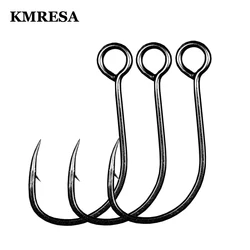 20pcs for Fishing Lure Spare Hook Single Fish Lure Hooks Inline Hook Big Eye Size 1/ 2/ 4/ 6/ 8 Sharp High Carbon Steel