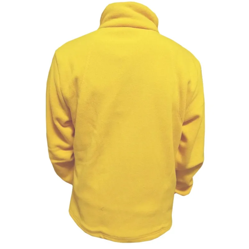 Exquisite Long Sleeve Grain Fleece Jacket For Women Hoody Spring Autumn Casual Zip-up Pocket Turtleneck Sweatshirt Yellow