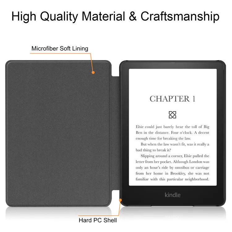 For Amazon Kindle Paperwhite 11 Generation 6.8 Inch E-book Reader Protective Sleeve Kpw5 Voyage 1499 Oasis 2019 Leather Case