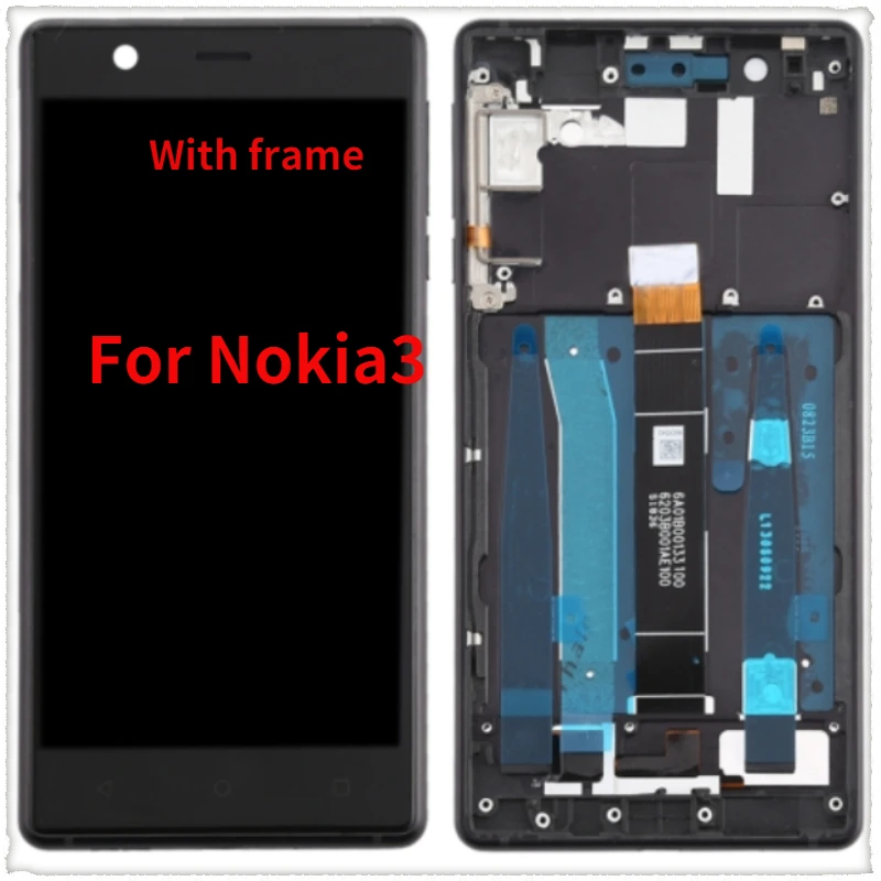 

LCD Touch Screen Digitizer Full Assembly with Frame for Nokia 3 TA-1032 Mobile Phone LCD Display Replacement Parts