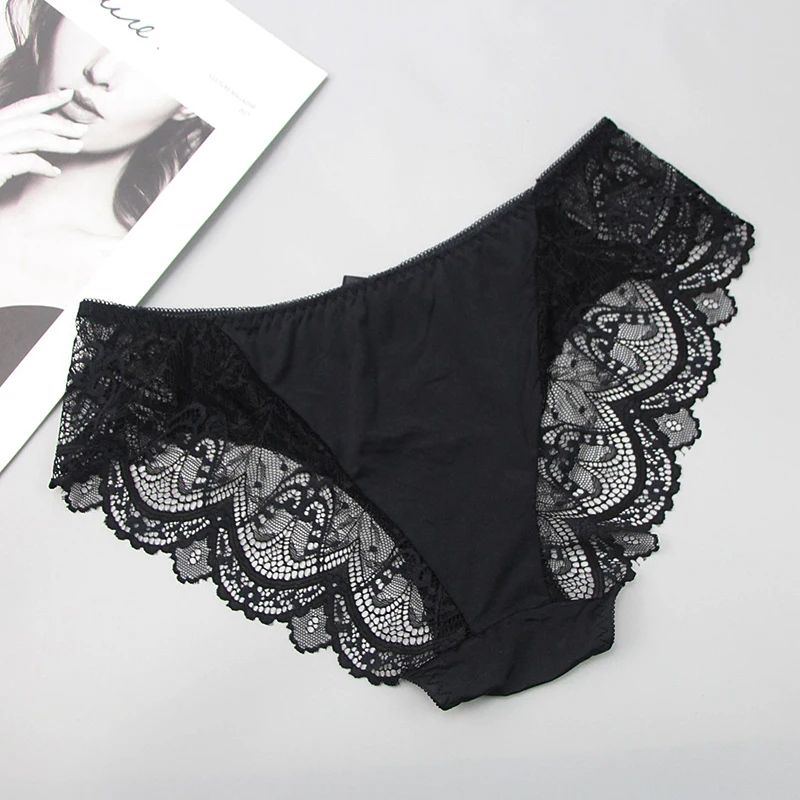 2022Fashionable Womens Large Size XL XXL XXXL XXXXL Lace Panties Mid-Waist Ladies Thin Soft Underwear