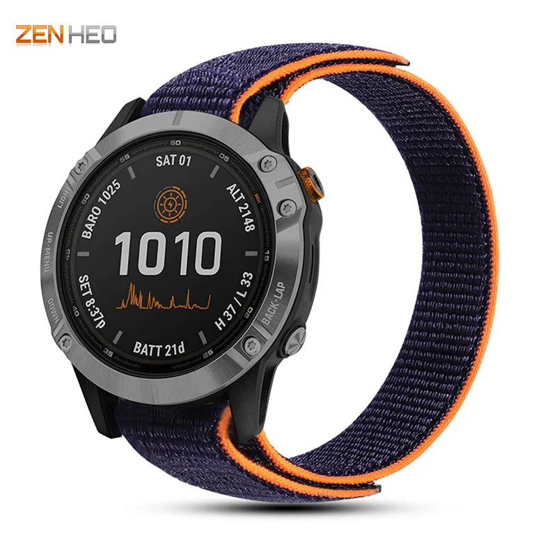 Woven Nylon Strap for Garmin Fenix 6 6S Pro 5 5S Plus Replacement Watch Band For Garmin Forerunner 935 945/Quatix 6 5