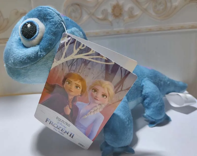Original DISNEY Children\'s Cartoon Plush Toys Frozen 2 Elsa Olaf Toys Bruni Figurine Chameleon 23cm A Birthday Present For Child
