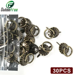 30pcs 19mm Vintage metal tin box decorated handle Mini Drawer Door ring pulls 0.74