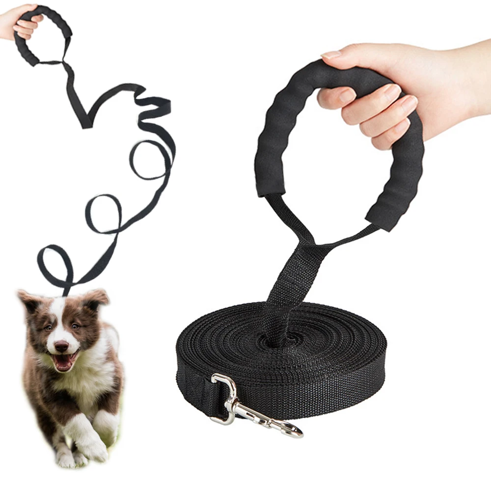 

Nylon Dog Leash running Rope Dog Leash Training Dog Walking Leader Long Traction Rope Sponge Protection Leads 3M 6M 10M 15M 30M