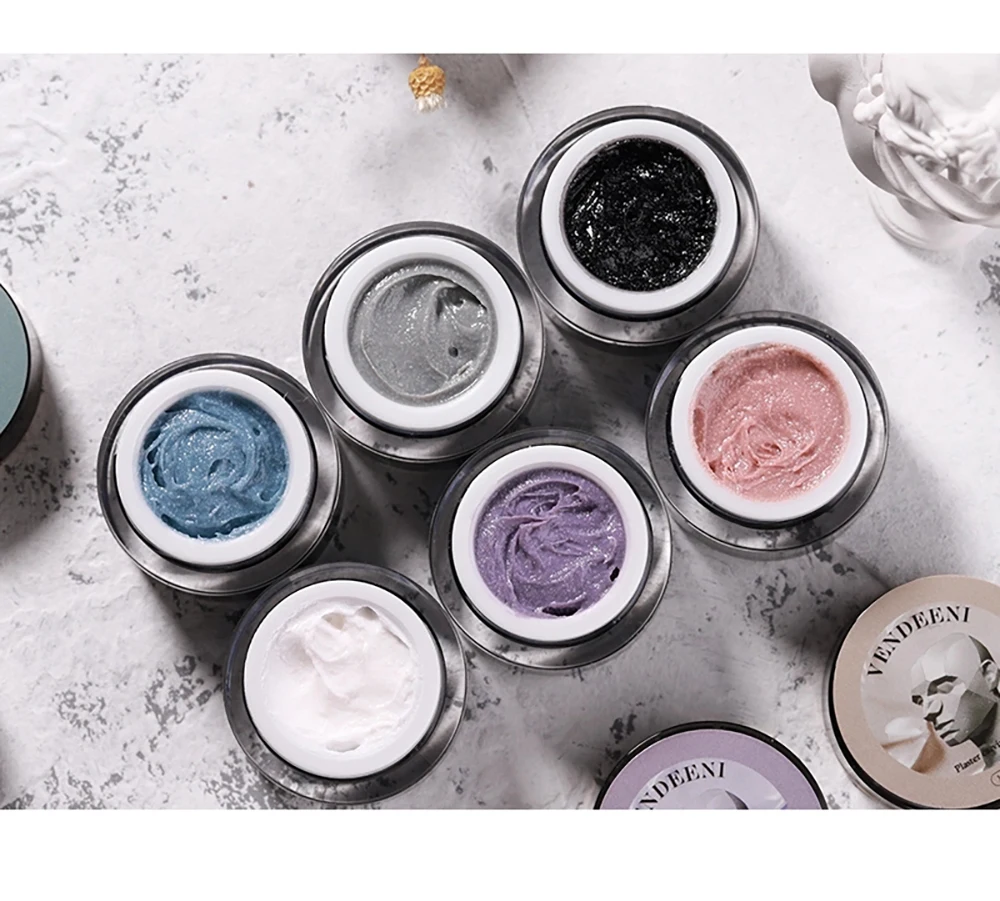 Vendeeni 6 Farben Gips-Gel-Nagellack, Malerei von Linien, Skulptur-Creme-Gel, UV-Nagelkunst, Schnitzgips-Gel, Nagellack 10g – Detail 10