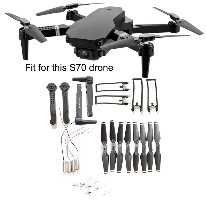 

S70pro Rc Drone Accessories Motors Engines S70 Quadcopter Arm Propeller Blades Guard Gear Parts