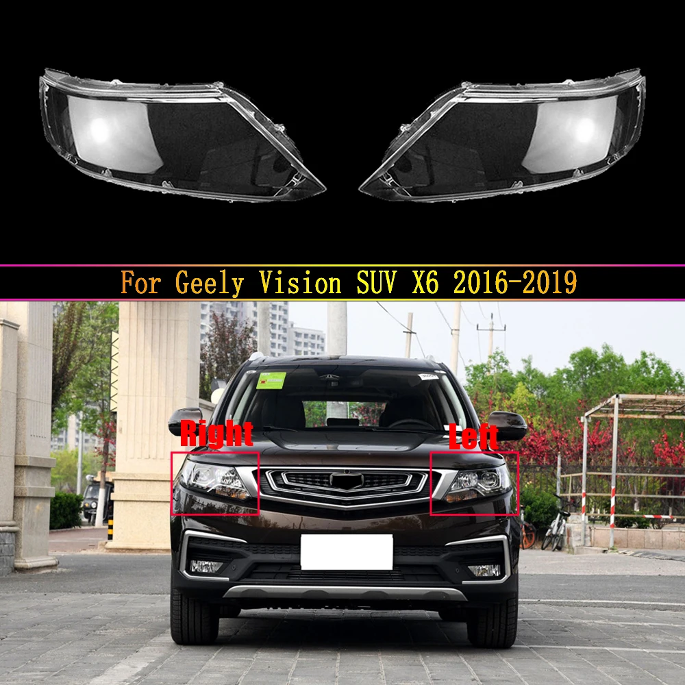 

Car Headlight Cover Lens Glass Shell Front Headlamp Transparent Lampshade Light Lamp For Geely Vision SUV X6 2016 2017 2018 2019