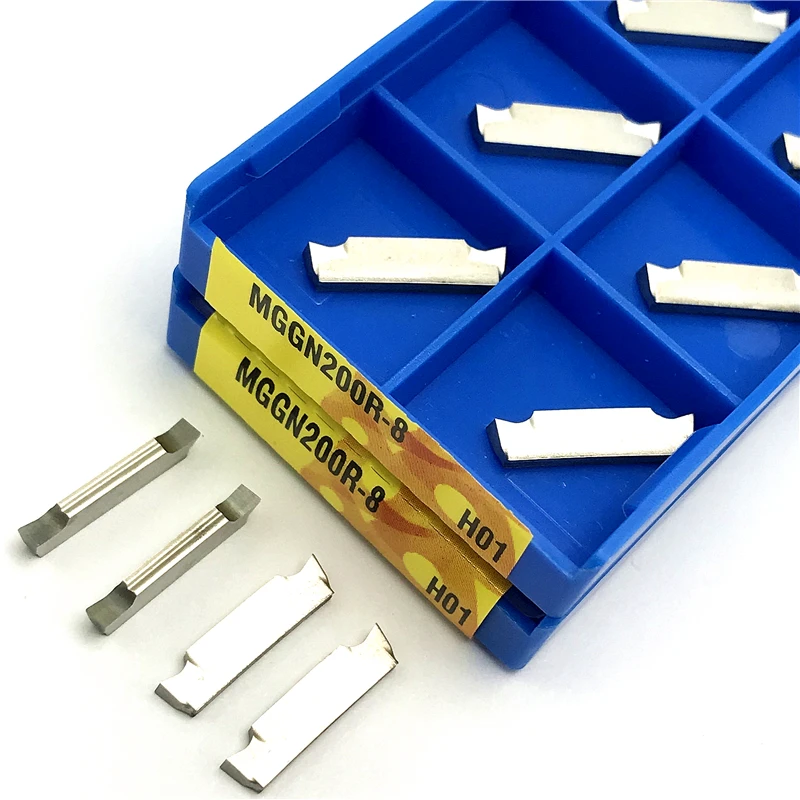 MGGN150 MGGN200 MGGN250 MGGN300 MGGN400R-8 Aluminume Inserts High Quality Slot Plate Blades Cnc Lathe Outer Grooving Insert Tool