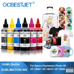 100ML/Set Sublimation Ink For Epson Expression Photo HD XP-15000 XP15000 XP-15010 XP15010 XP-15080 XP15080 Printer T312 T314 XL