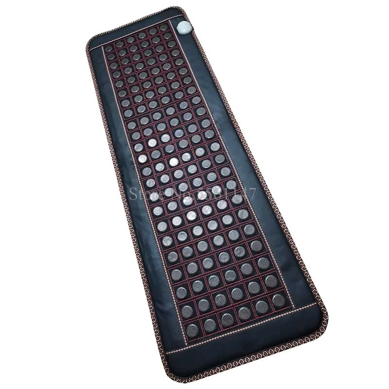 

Far Infrared Heating Mat - Hot Stones Jade Tourmaline - Negative Ions - Mesh Mat - Adjustable Timer & Temperature - Heating Pad