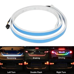 120cm Car Rear Trunk Lights Multicolor RGB Tail box Light Dynamic Streamer Brake Turn Signal Warning LED Strip Car Styling