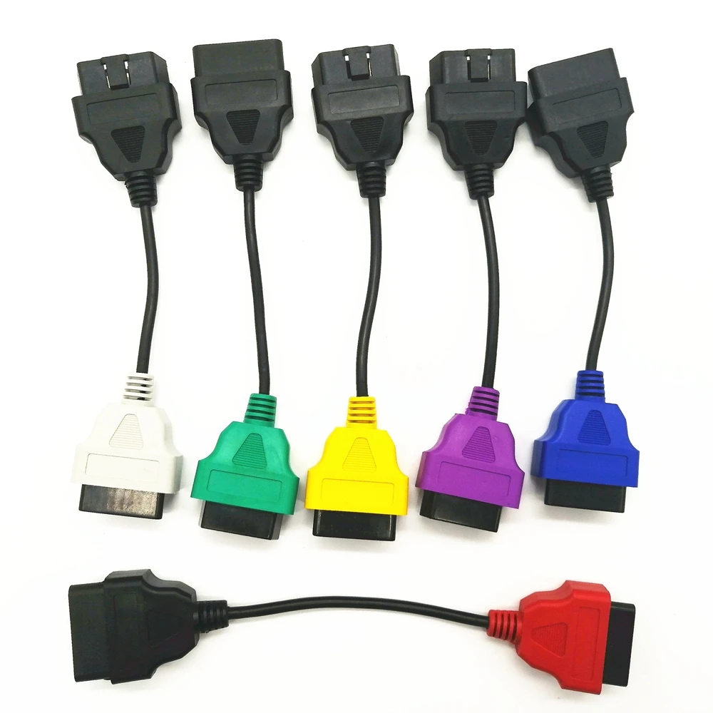 Conector de escáner de coche OBD 2 duradero, Cable adaptador de diagnóstico MultiECUScan para escaneo multiecu para Fiat, escaneo ECU, 6 colores