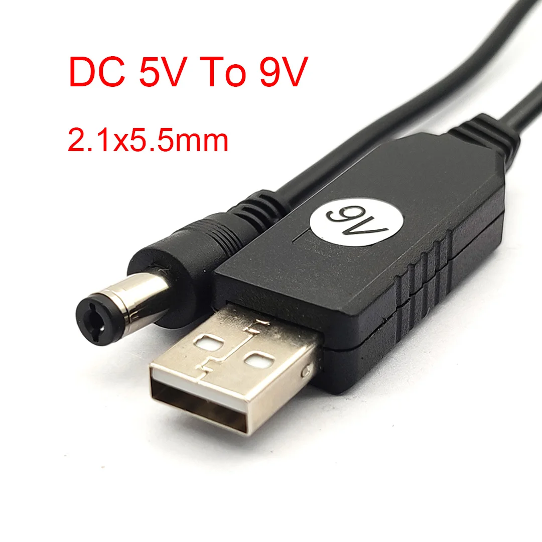 USB Power Boost Line DC 5V To 9V/12V Step UP Module USB Converter Adapter Cable 2.1x5.5mm Plug