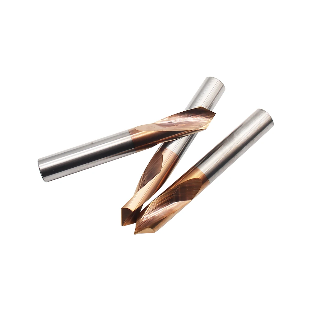 HRC55 3Mm 4Mm Hợp Kim Vonfram Thép 90 Độ Điểm Khoan Sơ Khai Đốm Vị Trí Trung Tâm Hơi Hướng Dẫn Phi Công Lỗ chamfering Máy