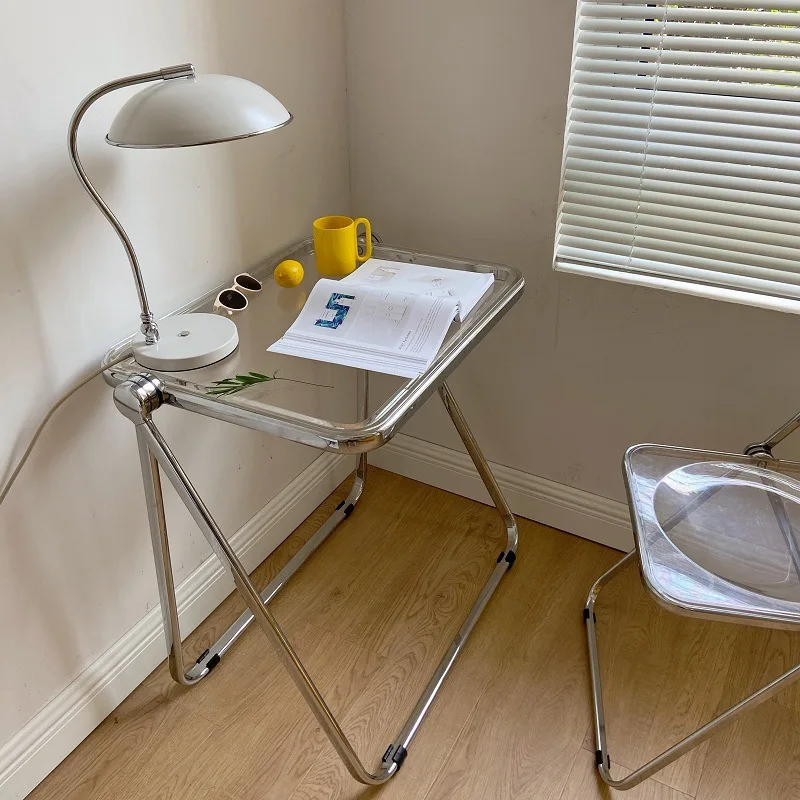 JOYLIVE Folding Dining Table Simple Transparent Table Coffee Table Side Table Portable Office Study Table Home Use 2021 New