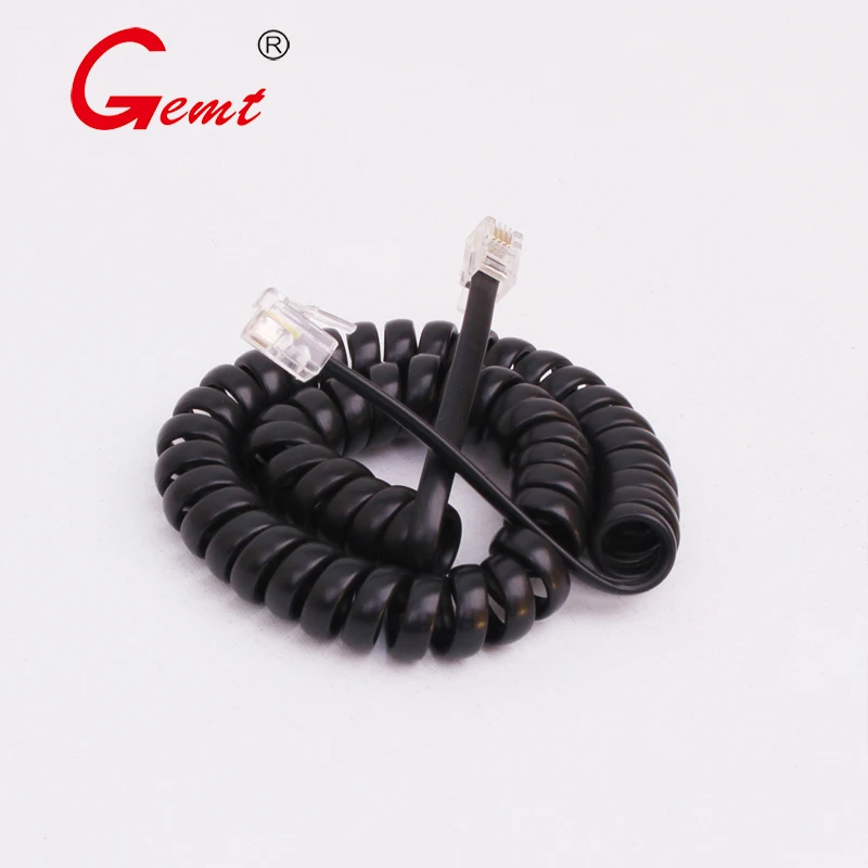 RJ9-four core Telephone cord pure Copper cable extend 2m Anti-Tangle Telephone Cable Untangler 360 Degree Rotating Swivel cable