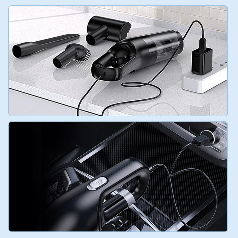 10000Pa مكنسة كهربائية لاسلكية USB قابلة للشحن يد مكنسة كهربائية لمكتب سيارة الحيوانات الأليفة الشعر عالية شفط الطاقة مكنسة كهربائية