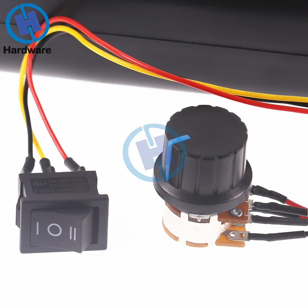 Controlador de velocidad del Motor, dispositivo con pantalla Digital LED, 12V, 24V, 36V, 48V, MAX60A, PWM, CC, marcha atrás, con interruptor de bajada del Motor