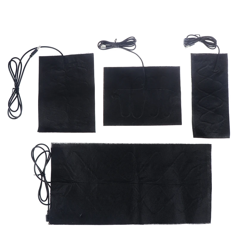 1/4PCS 5V Carbon Fiber Heating Pad Hand Warmer USB Heating Film Electric Winter Infrared Fever Heat Mat