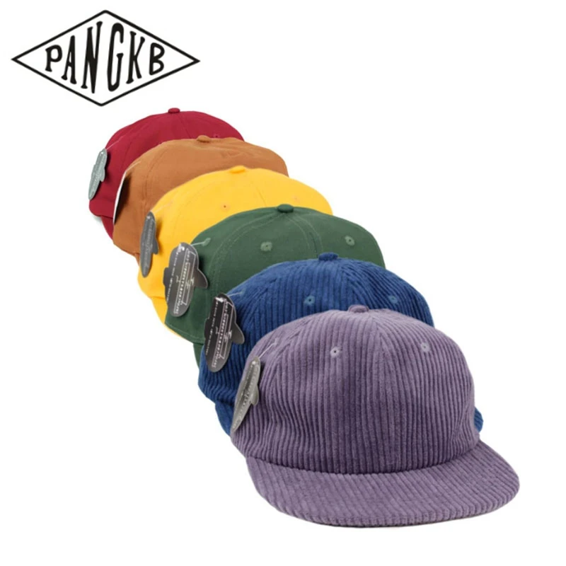 PANGKB Brand solid corduroy cap keep warm windproof hip hop snapback hat adult casual sun baseball cap bone gorras