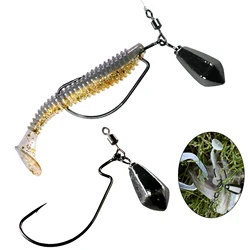 THKFISH 10pcs Fishing Jig Drop Shot Hooks With 5g 7g 10g 14g Weight Sinker Wacky Fishing Hook For Soft Lure Drop Shot Rig