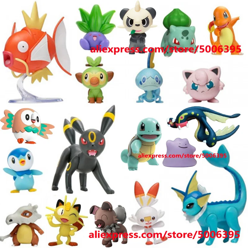 Pokemon Anime Figures Sword Shield Eternatus Zygarde Rolycoly Machamp Eevees Gengar Pokemons Action Figure Dolls Toy Kids Gift