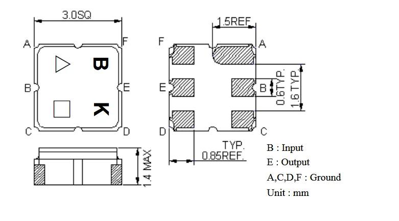TA942GG 942.5MHz TA TA0363A 1842.5MHz XH TA0836A 1237MHz AZ TA0175A 1960MHz AL TA1621A WC 1579.5MHz SMD 3.0x3.0 مللي متر مرشح المنشار