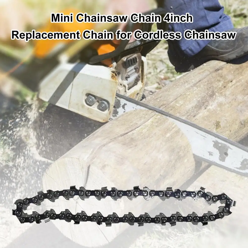 Mini Chainsaw Chain 4inch Replacement Chain For Cordless Chainsaw Replacement Accessory Easy To Replace And Install