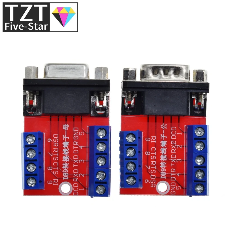 1/3 Stück DB9 Stecker-Buchse-Adapter Signalanschlussmodul RS232 Seriell-zu-Anschluss DB9-Stecker – Detail 9