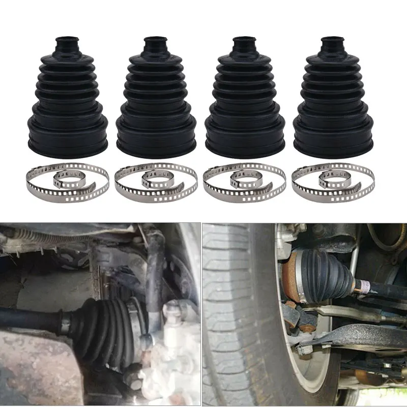 4Pcs Universal Drive Shaft CV Joint Boot Kit Constant Velocity Dust Cover for Mercedes-Benz W251 R280 R300 R320 R350 R500 R550 R