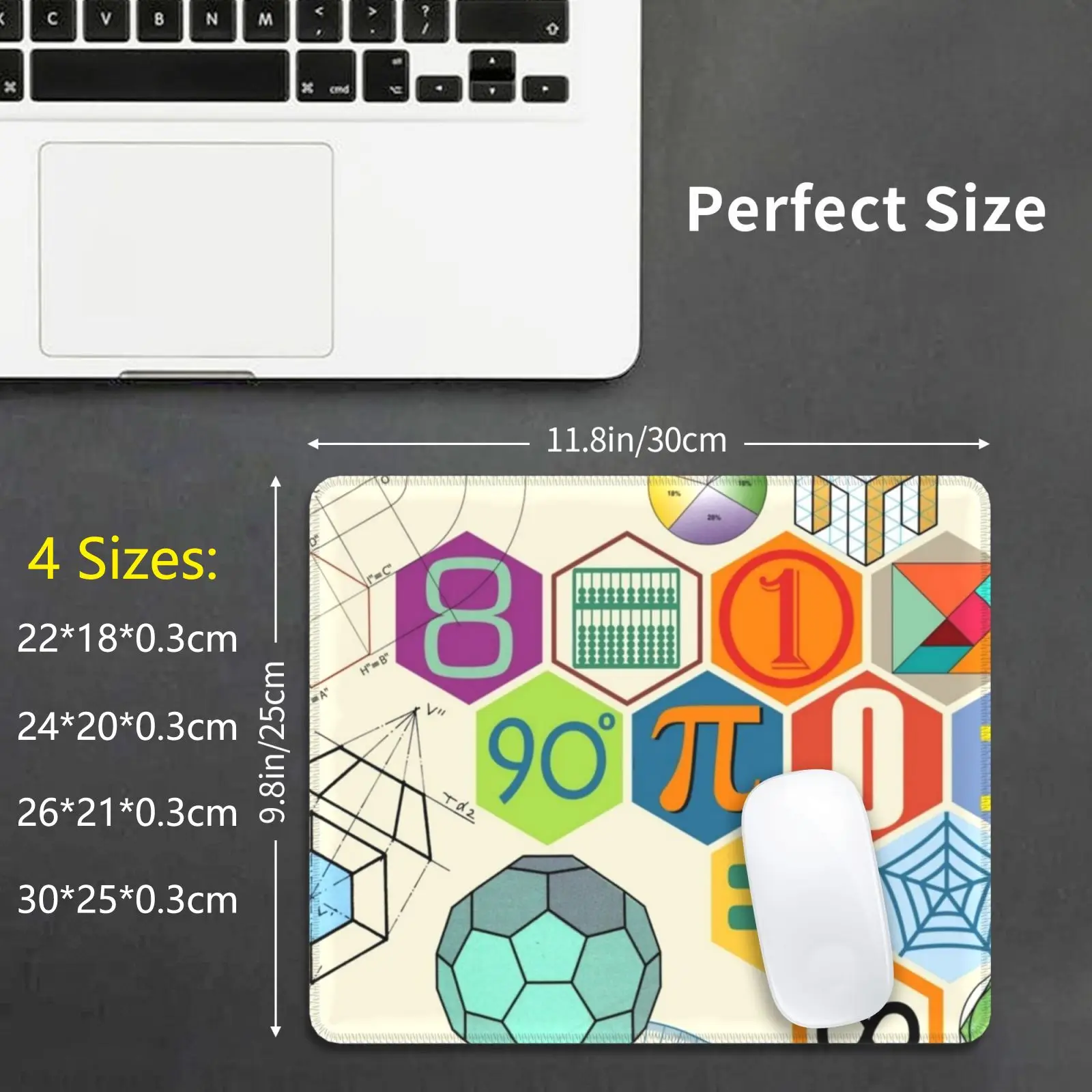 Math In Color ( Big ) Mouse Pad DIY Print Math Pi Math Calendar Science Science Calendar Numbers