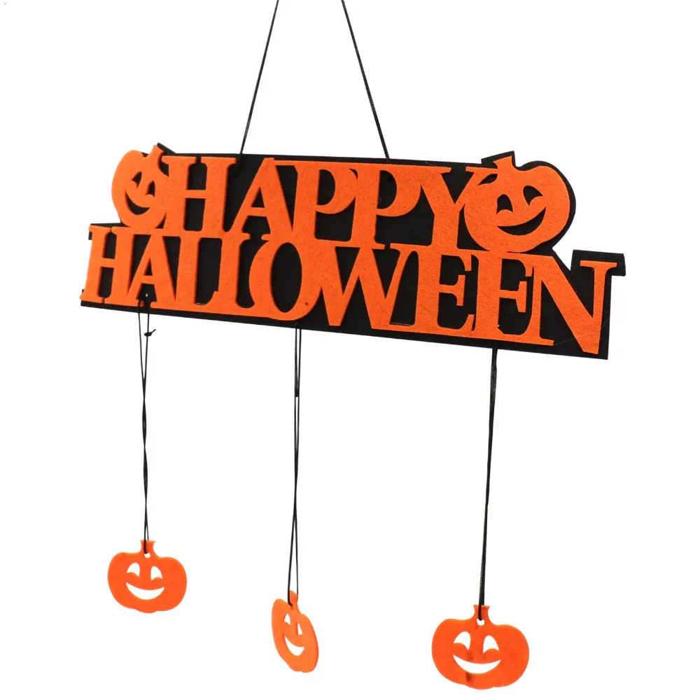 Halloween party Decoration HAPPY HALLOWEEN Hanging Hangtag Window door Decoration Doorplate Halloween Pumpkin Hanging Strips