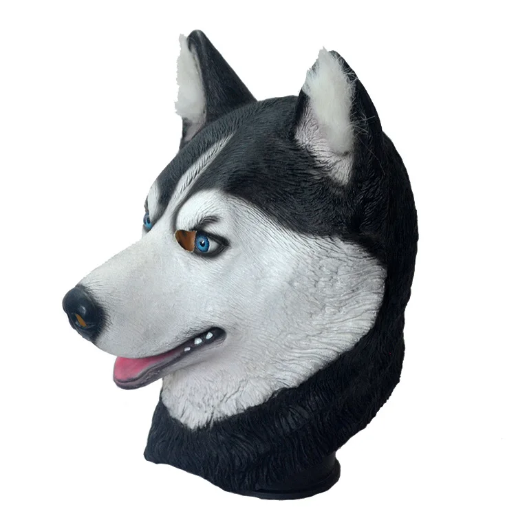 Party Masks Pup Puppy Play Dog Mask Padded Latex Rubber Role Play Cosplay Full Head Halloween Mask