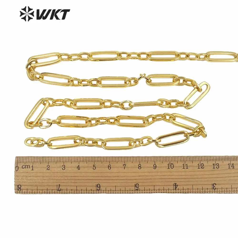 BC155 Fashion Women Gold Necklace Chain Big Chunky Electroplated Brass Combined Unique Design For  Jewelry Making