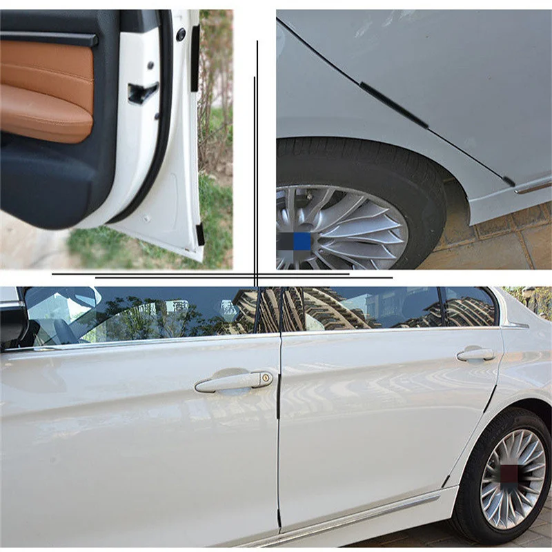 Universal Car Door Side Edge Protector Strip Auto 8pcs/set SUV Scrape Guard Bumper Handle Protective Cover Sticker Auto Decal