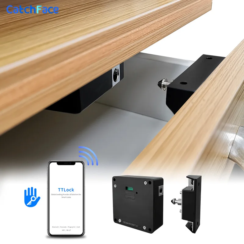 Hidden RFID Locker Invisible RFID Cabinet with TTlock APP Bluetooth Door Lock,Digital Smart Cabinet Locker Lock Private Lock