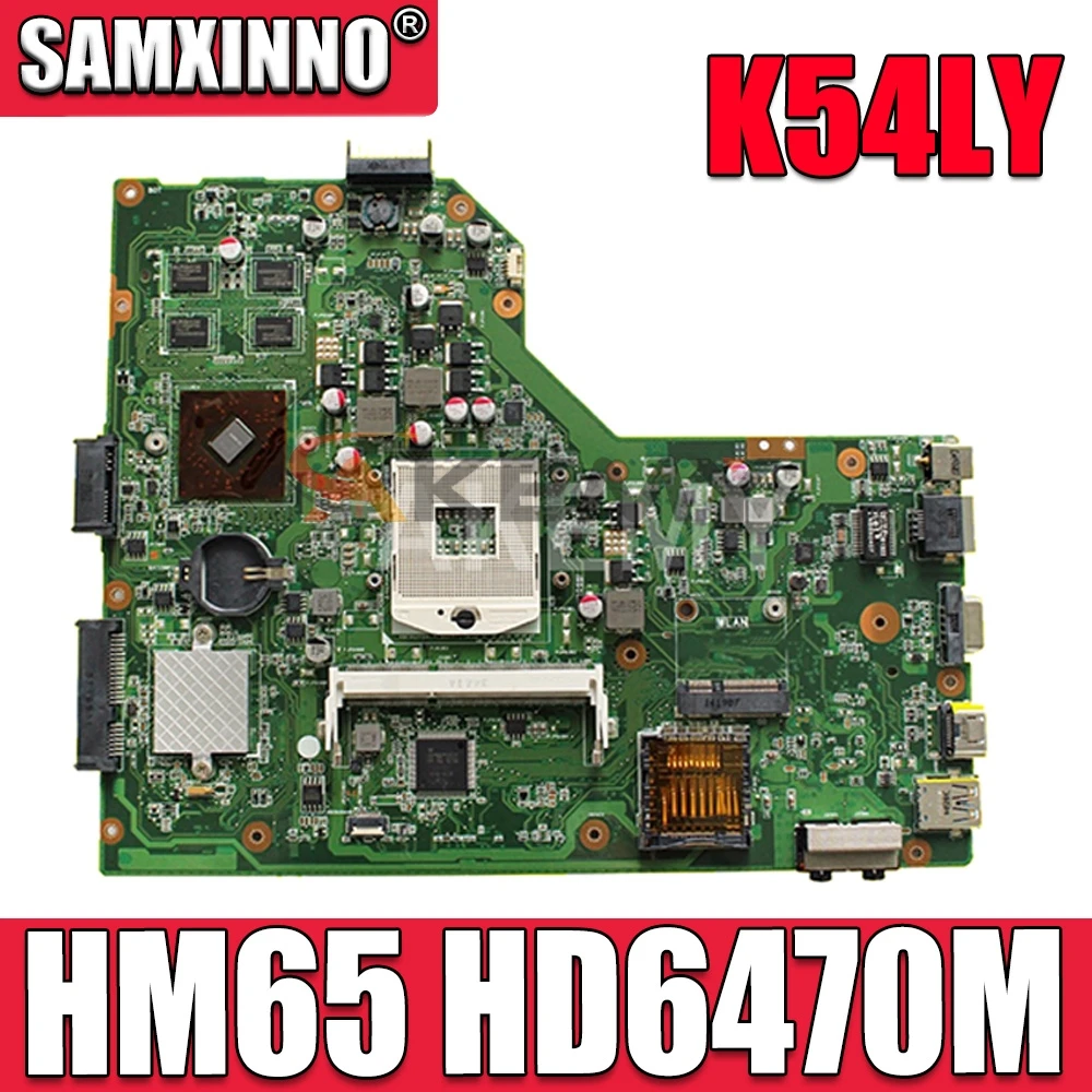 

K54LY Laptop Motherboard USB 3.0 1GB HM65 HD6470M For ASUS K54LY X54HR K54HR X54H Test Mainboard K54LY Motherboard Tested 100% W