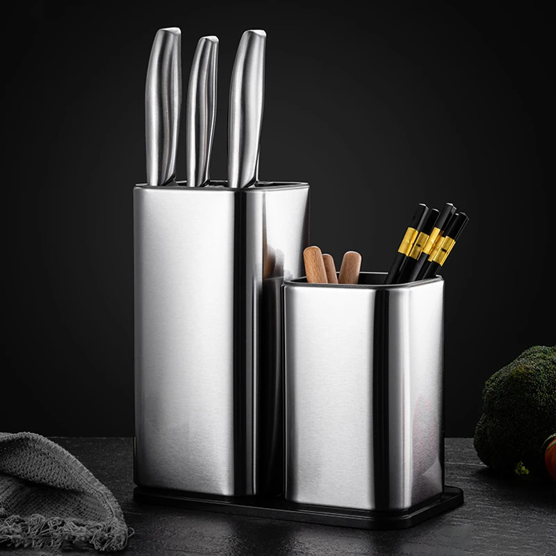 Metal Stainless Steel Knife Holder High End Kitchen Accessories  Kitchen Knife Holder Insert Knife Rack Draining Knife Holder