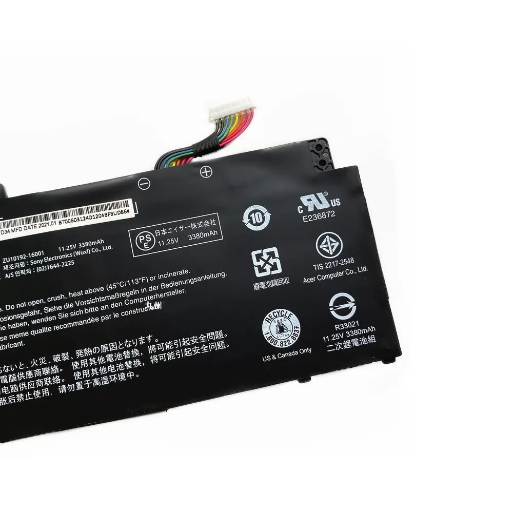 NEW AP16A4K KT.00304.003 Laptop Battery For Acer Swift SF113-31-P865 SF11 ASPIRE 11 AO1-132 NE132 N16Q9 11.25V 3770mAh 42WH