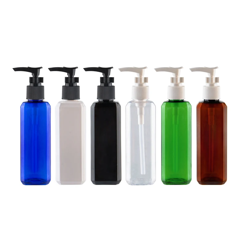 100ml 50pcs Square Plastic Empty Lotion Dispenser Pump Bottles Travel Size ,Hand Soap PET Bottle,Hand Sanitizer Pump Container