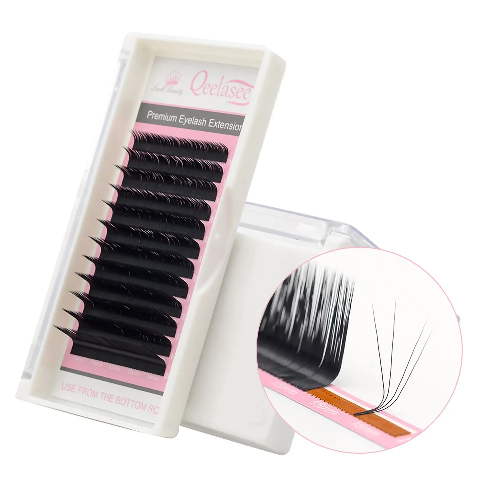 10 Stück Qeelasee 0.03/0.07/0.10 M/LC/L+/LD/L Curl Falsche Wimpernverlängerungen aus Nerzmaterial, Schwarz, Gemischte Tray-Packung für Make-up-Wimpern – Detail 13