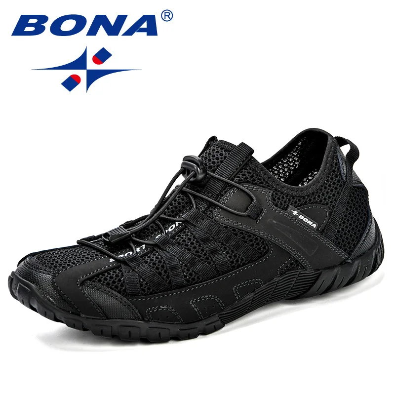 BONA รองเท้าผ้าใบฤดูร้อน Breathable ชายรองเท้าสบายๆแฟชั่นผู้ชายรองเท้า Tenis Masculino Adulto Sapato Masculino ผู้ชายรองเท้า