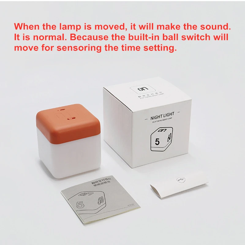 Luci notturne a LED ricaricabili tramite USB 4 modalità di temporizzazione 2 intensità di luce On and Off Lampade da tavolo a cubo portatili per la decorazione della casa