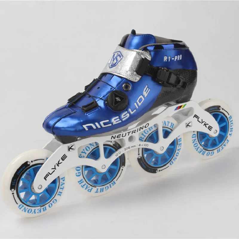 4X90 4X100 4X110 Knob Inline Speed Skates 4 Wheels Shoes for Track Street Road Carbon Fiber Boot Race Patines Button Profession