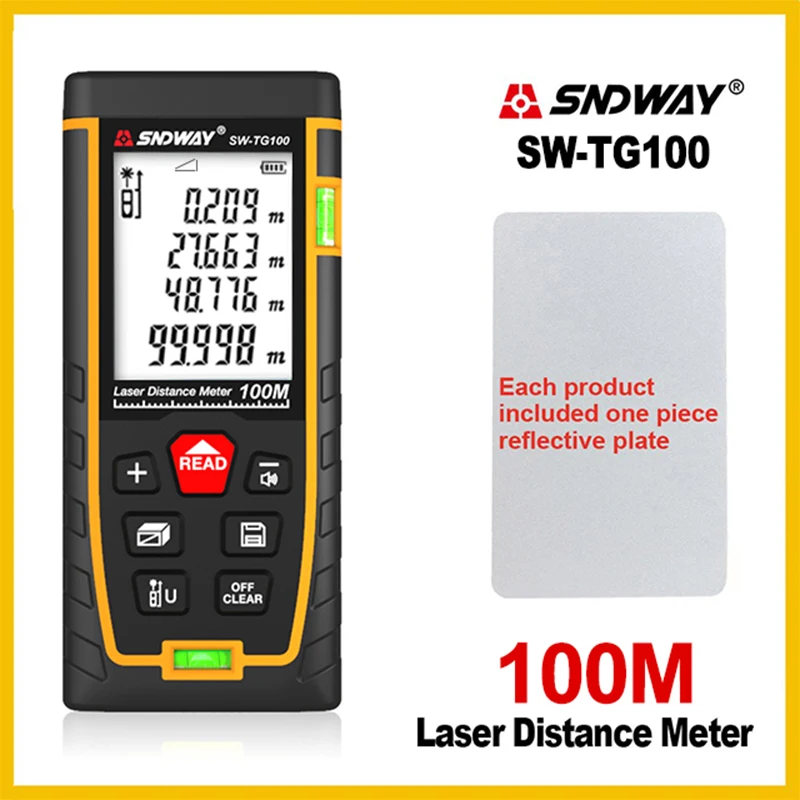 SNDWAY Laser Rangefinder Distance Meter Measure Device Digital Ruler Trena Laser Tape Distance Meter