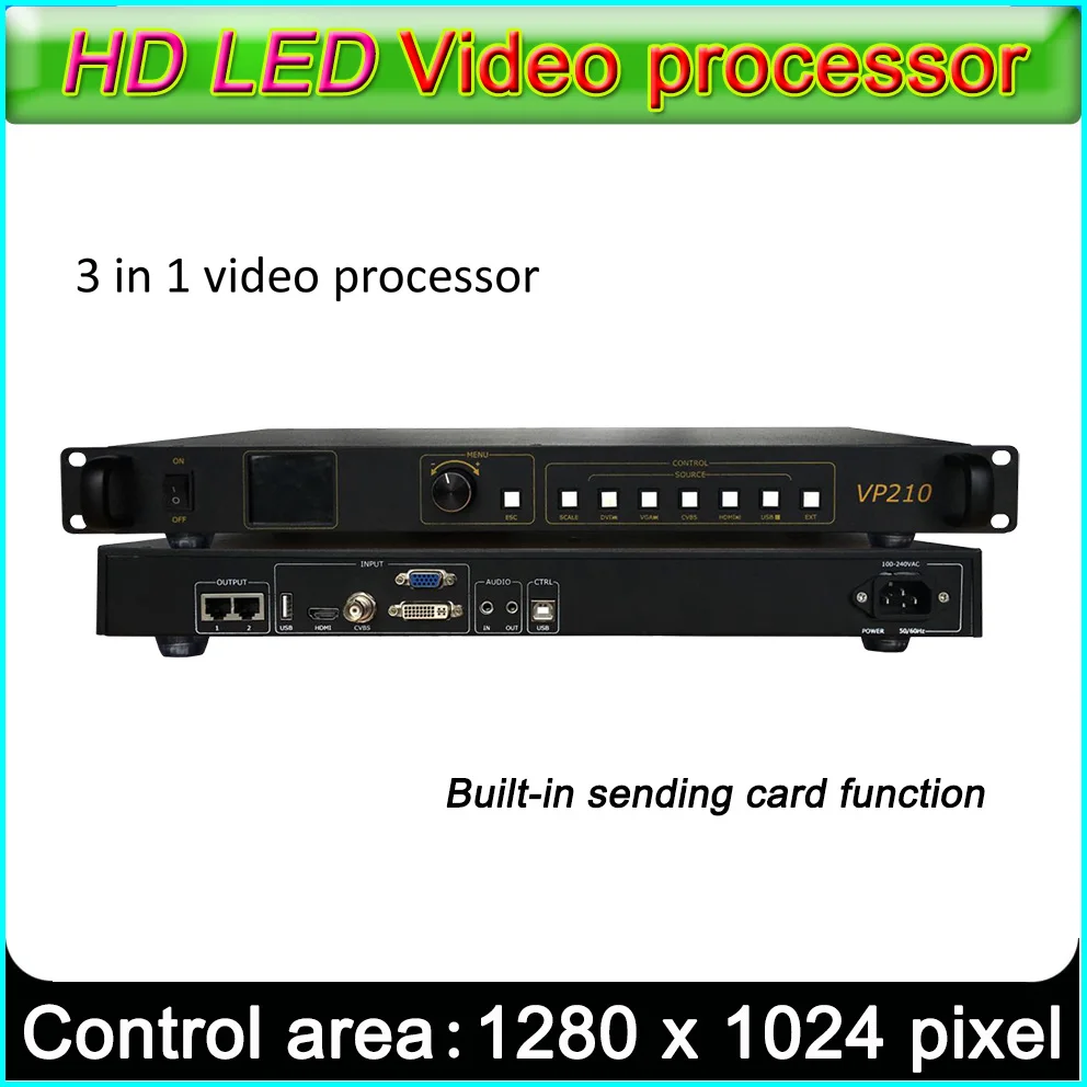 HD-VP210 VP410 LED Display Screen Video Processor,Built-in Sending Card Function,Full-color LED Video Wall Control System sender